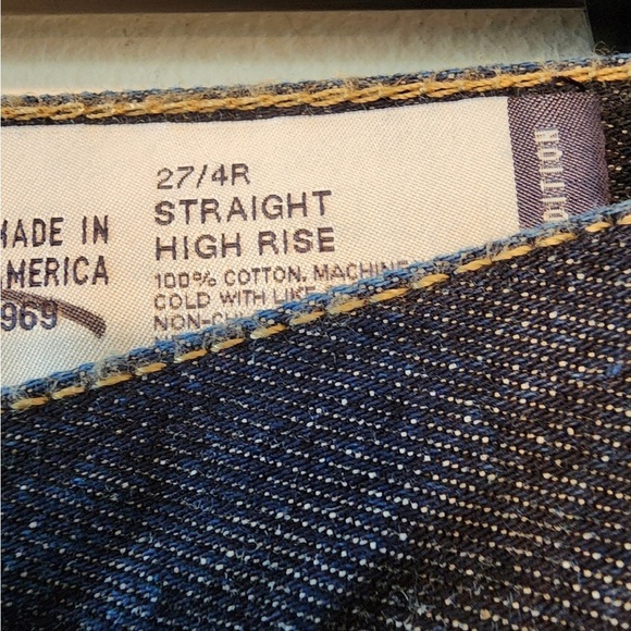 Gap limited edition high rise straight jeans size 4 regular 100% cotton - Picture 3 of 3